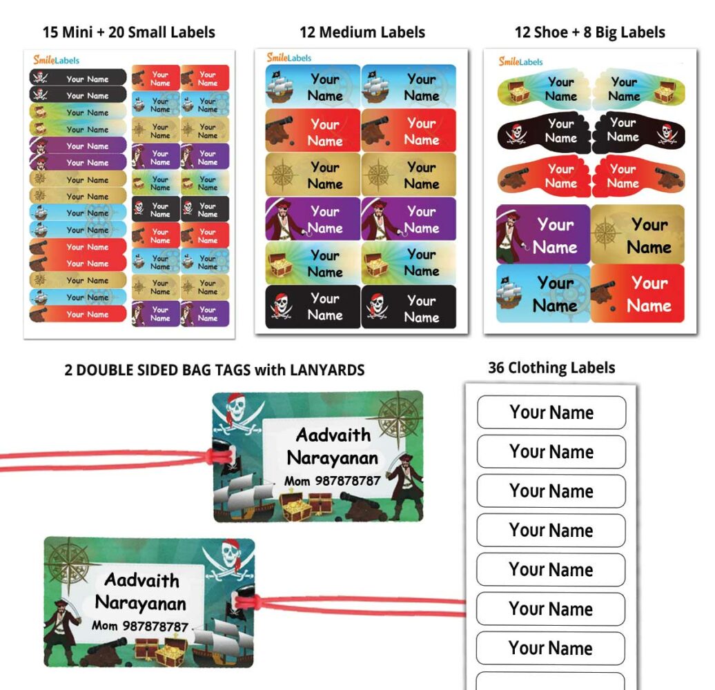 Boarding Label Pack for Kids
