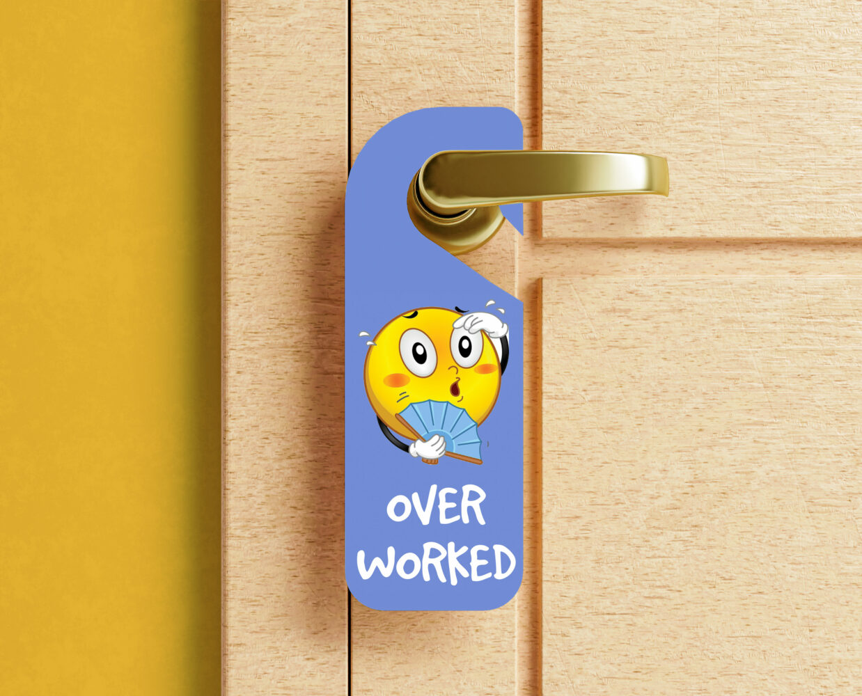 Room Door Knob Hangers Smile Labels